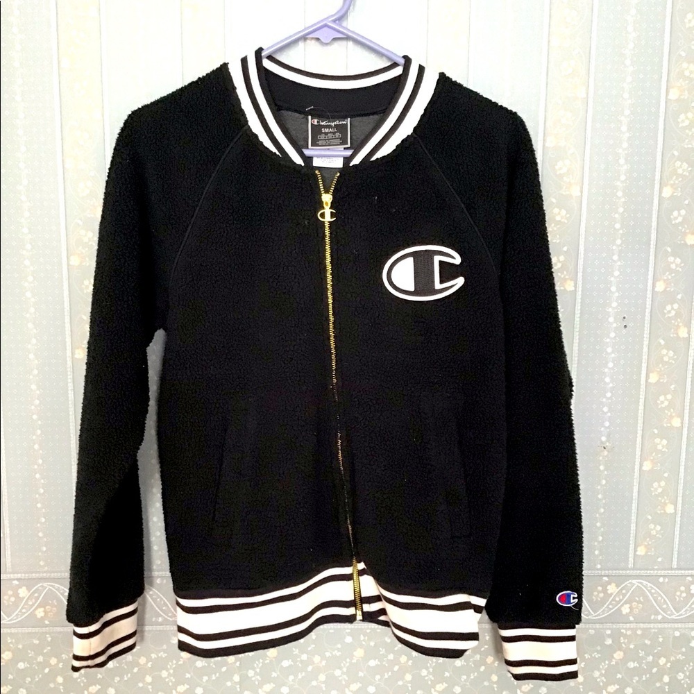 Champion Black and White Bomber Jacket
